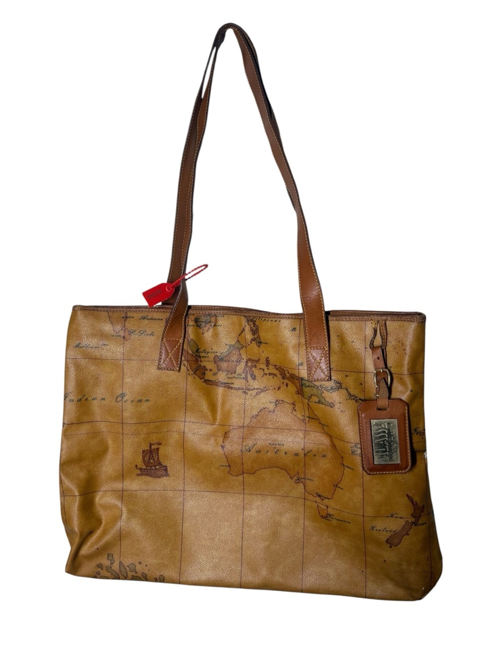 PRIMA CLASSE ALVIERO MARTINI Brown Dark Brown Multi PVC Leather Shoulder Bag